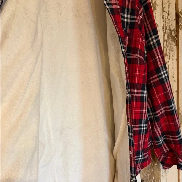 Red Plaid Utility Jacket - Picture 3 of 4